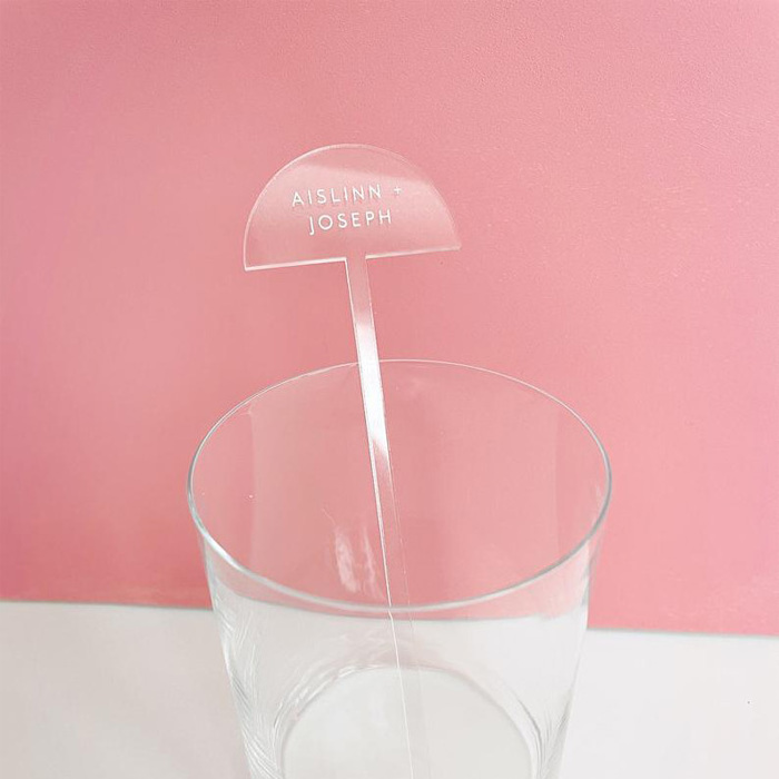 Clear Blank DIY Acrylic Wedding Drink Stir Stick For Cocktail Stirrers Personalized Acrylic Drink Stirrer Swizzle