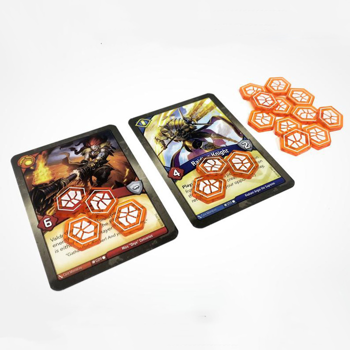 Hexagon Amber Acrylic Tokens Custom Printed Acrylic Amber Token