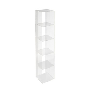 Transparent Seamless Acrylic Bookcase Floating Acrylic Hanging Wall Mounted Book Shelf for Room