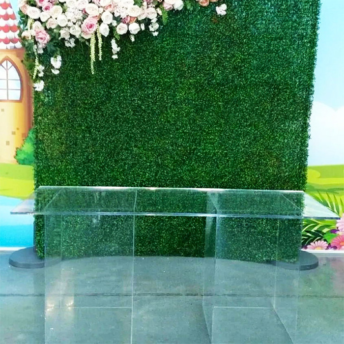 Custom Rectangular Clear Acrylic Ghost Table Transparent Acrylic Plinth Table For Wedding Ceremony Events