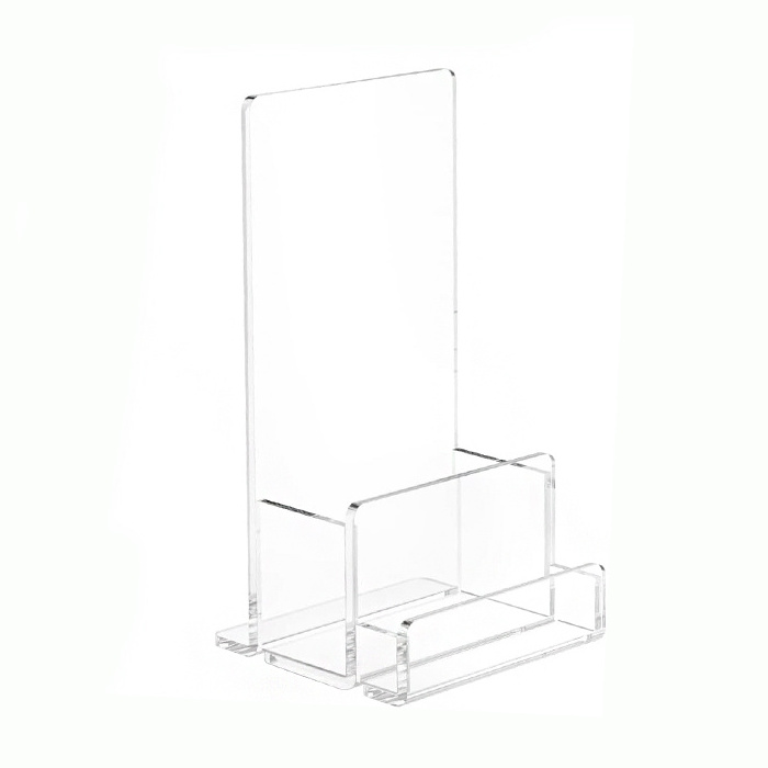 Desktop Clear Acrylic Brochure Display Stand Holder Custom Acrylic Holder For Business Card Menu Magazines