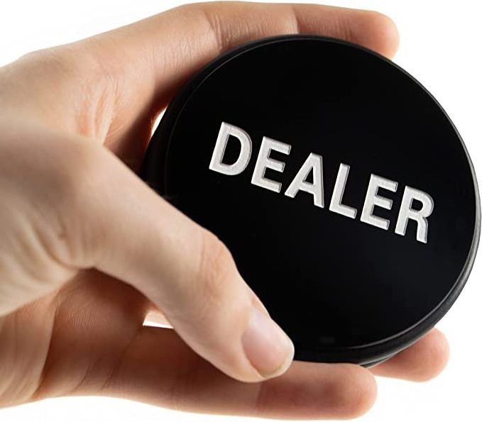 Custom Black White Acrylic Double Sided Dealer Button Acrylic Poker Dealer Puck Button