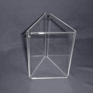 A3 A4 A5 Triangular 3 Sides Clear Acrylic Menu Display Holder