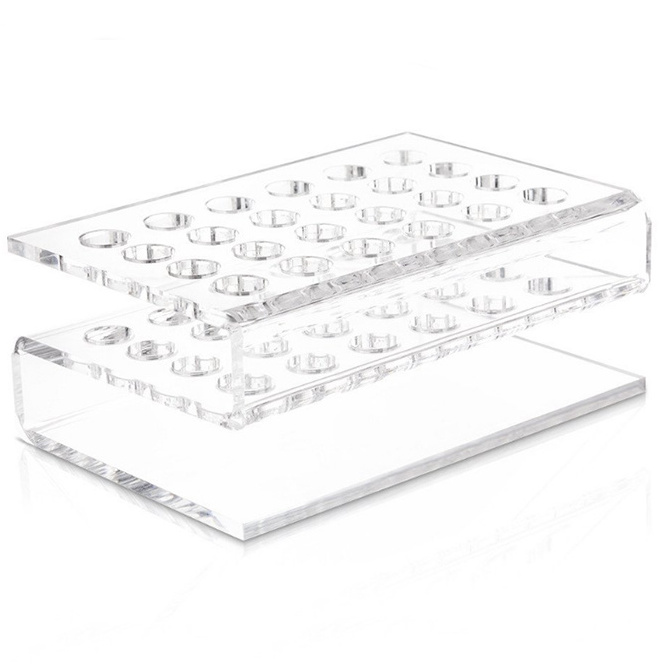 Z Shape Acrylic Cosmetic Brush Display Stand Acrylic Pen Holder Acrylic Brush Display Rack