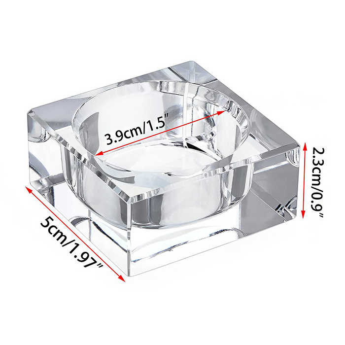 Custom Square Clear Acrylic Votive Candle Stand Decorative High Thickness Acrylic Candle Holder For Home Sabbath