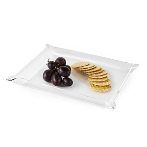 Custom Cute Clear Acrylic Candy Serving Tray Small Clear Perspex Dessert Cookies Display Tray