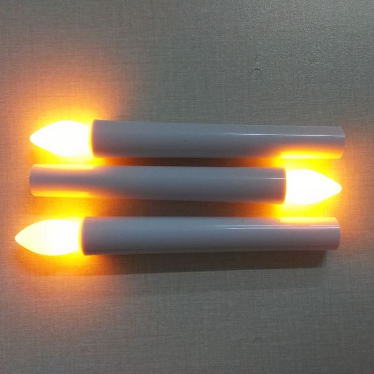 Wholesale artificial electric pillar flickering bougie moving flameless LED light up long candles stick for wedding decoration