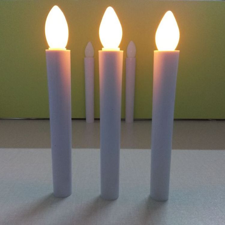 Wholesale artificial electric pillar flickering bougie moving flameless LED light up long candles stick for wedding decoration