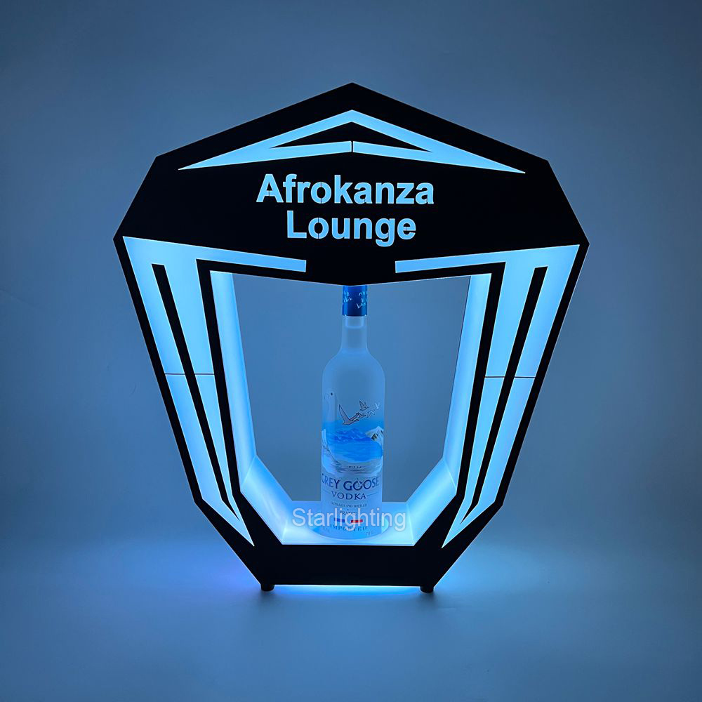 Recharge custom LOGO LED multicolor Bottle Presenter champagne glorifier VIP Display bottle holder stand for nightclub LOUNGE