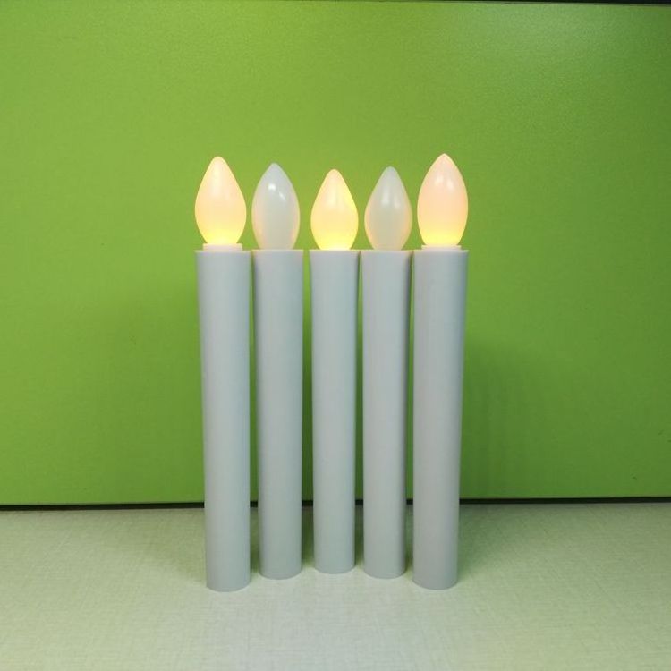 Wholesale artificial electric pillar flickering bougie moving flameless LED light up long candles stick for wedding decoration