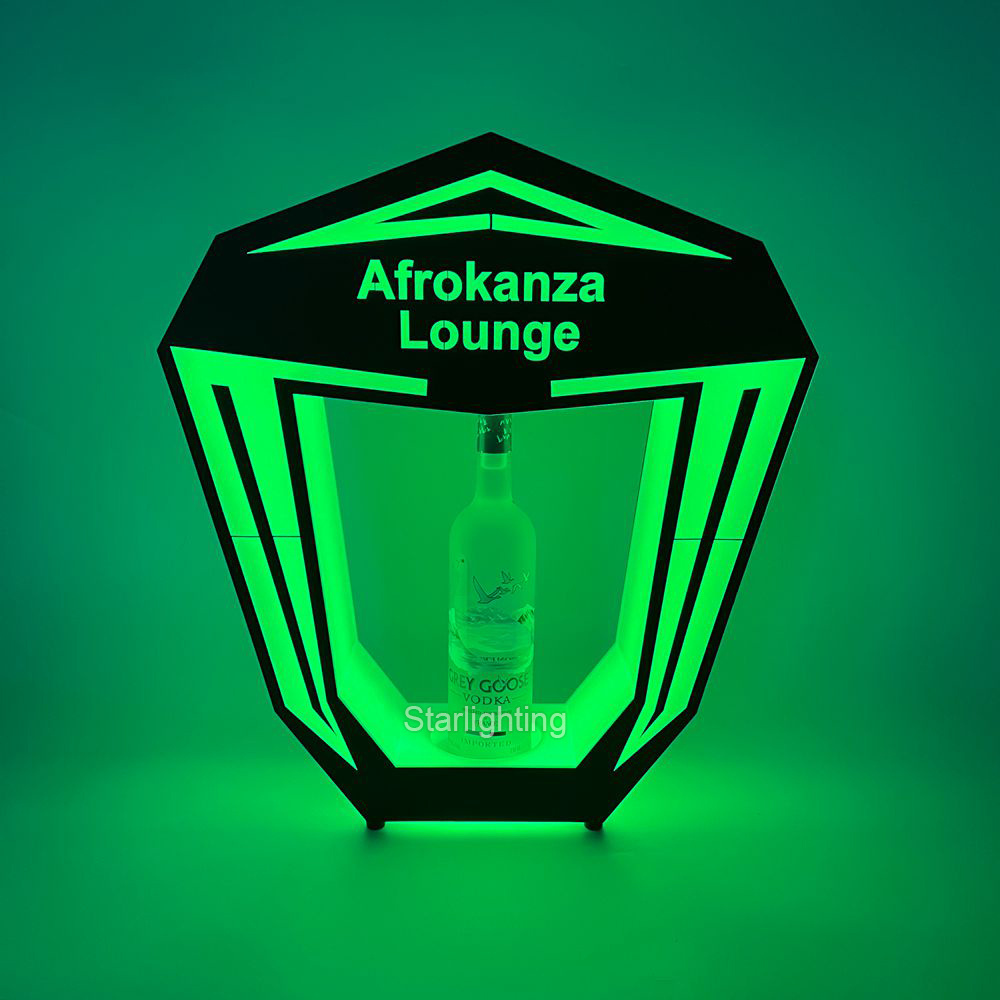 Recharge custom LOGO LED multicolor Bottle Presenter champagne glorifier VIP Display bottle holder stand for nightclub LOUNGE