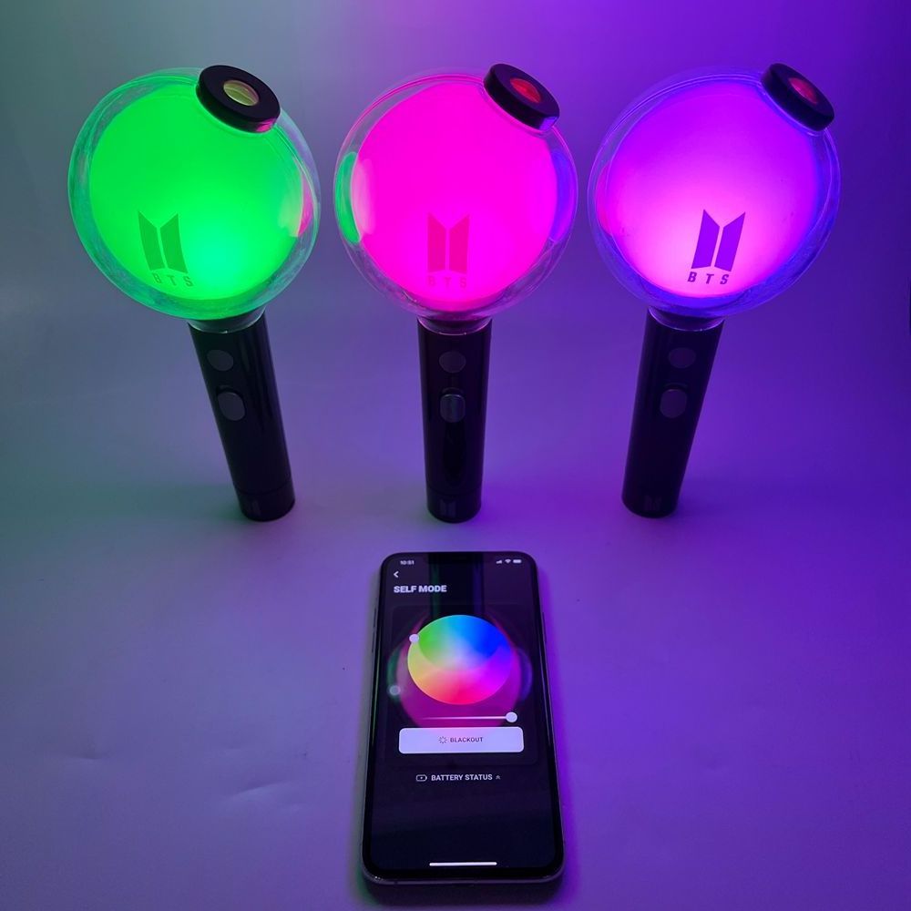 Starlighting army bomb kpop idol official APP programmable fan light stick cheering hand LED glow stick for Fan's events