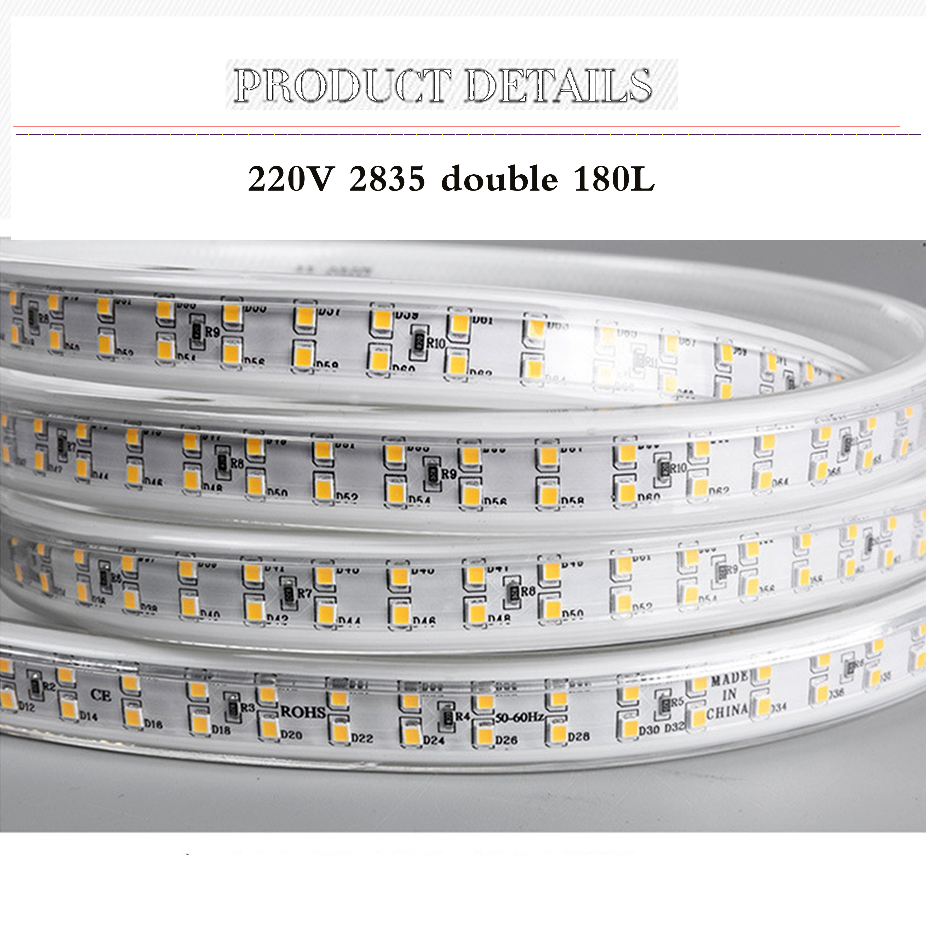 LED Light Strip SMD 2835 5050 DC12V 24V 120led 180led 240led IP20 IP65 IP68 Width 8mm 10mm 12mm Cold/Warm/Neutral white RGB