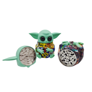 3D Cute Design Grinder with Drawer Tobacco Lighter Accessories 72mm  Grinding Herb Spice Cutter