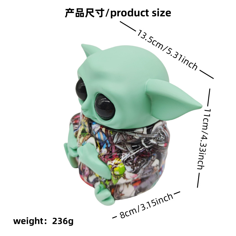 3D Cute Design Grinder with Drawer Tobacco Lighter Accessories 72mm  Grinding Herb Spice Cutter