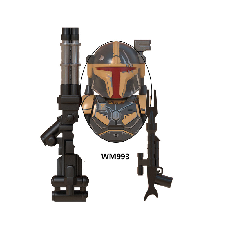 WM6094 Star Heavy Infantry Mandalorian Paz Vizla Wars Baby Yoda Mini Action Figures Set Building Blocks  Toys For Children Gift