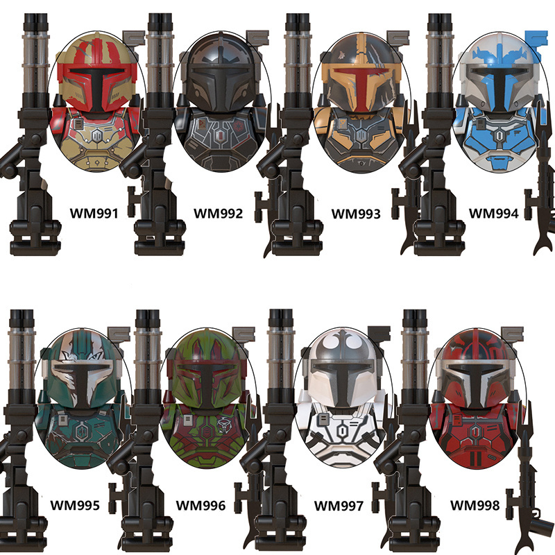 WM6094 Star Heavy Infantry Mandalorian Paz Vizla Wars Baby Yoda Mini Action Figures Set Building Blocks  Toys For Children Gift