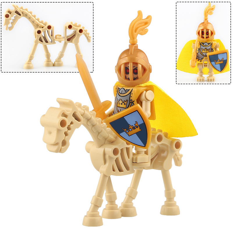 HOT Medieval Castle Knight Roman Egypt Viking Warrior Spartacus Leg0in Crusader Soldier Military Army Brick Building Blocks Toys