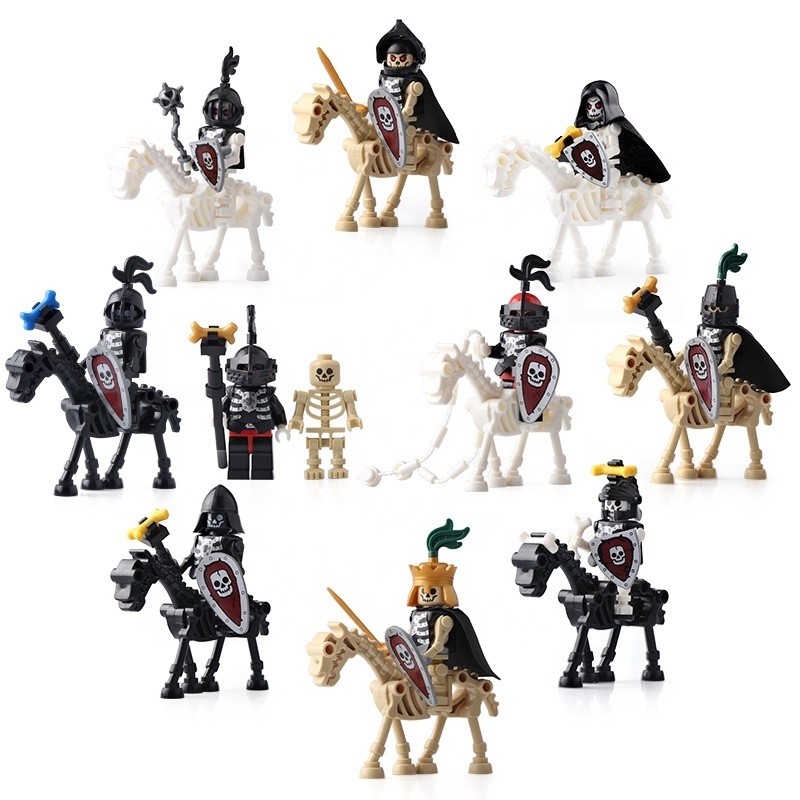 HOT Medieval Castle Knight Roman Egypt Viking Warrior Spartacus Leg0in Crusader Soldier Military Army Brick Building Blocks Toys