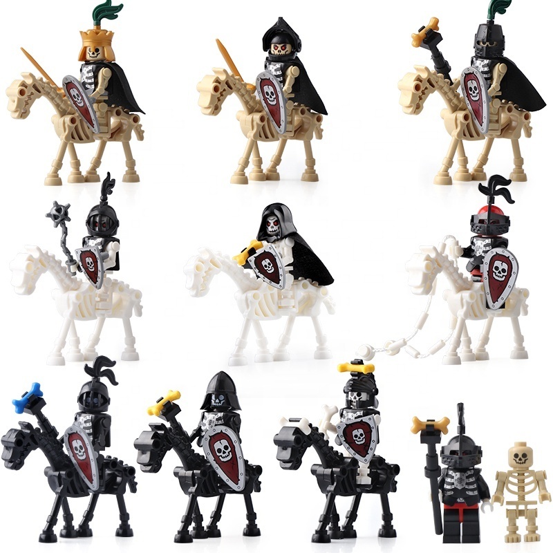 HOT Medieval Castle Knight Roman Egypt Viking Warrior Spartacus Leg0in Crusader Soldier Military Army Brick Building Blocks Toys