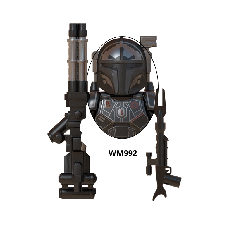 WM6094 Star Heavy Infantry Mandalorian Paz Vizla Wars Baby Yoda Mini Action Figures Set Building Blocks  Toys For Children Gift