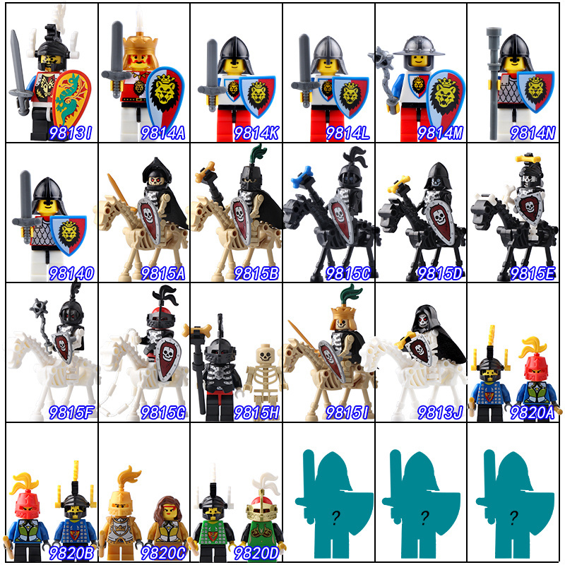 Medieval Castle Knight Roman Egypt Viking Warrior Spartacus Crusader Soldier Military Army Brick Building Blocks  Toys gifts