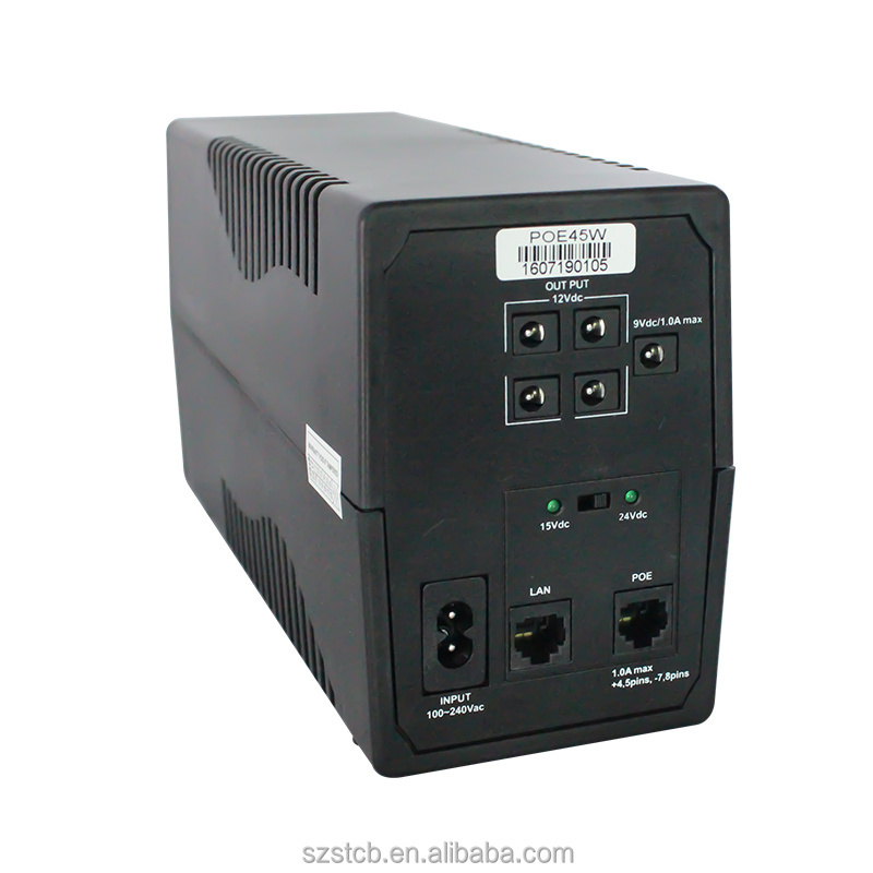 Router Power Supply POE 45w UPS With 9v 12v DC Output