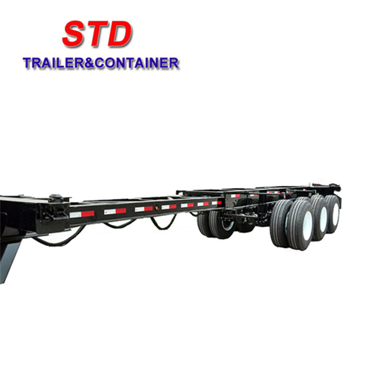 20 Foot To 40 Foot Extended Container Chassis Sale 3 Axles Container Trailer