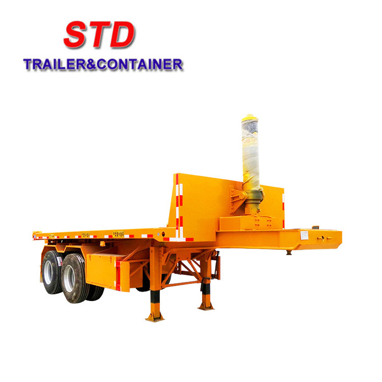 20 Feet Flatbed Dumper 2 Axles Unload Container Trailer