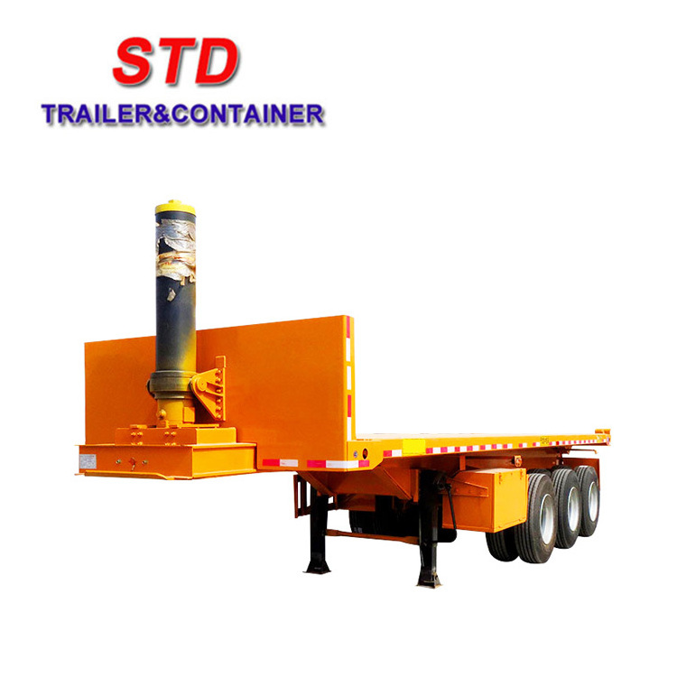 20 Feet Flatbed Dumper 2 Axles Unload Container Trailer