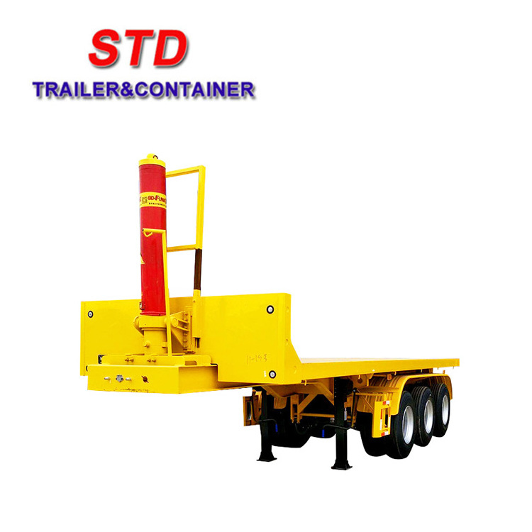 20 Feet Flatbed Dumper 2 Axles Unload Container Trailer