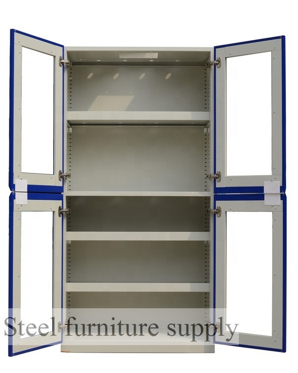 Laboratory  furniture Double glazed doors medicine cabinet