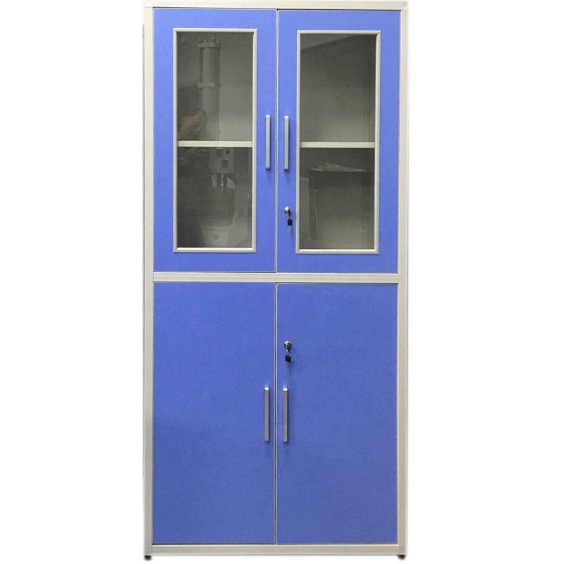 Hospital Medicine Locker Aluminium Wood Structure Drug Storage Cabinet