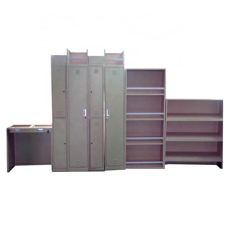 Galvanized Steel Wardrobe Two Door Metal Dormitory Wardrobe