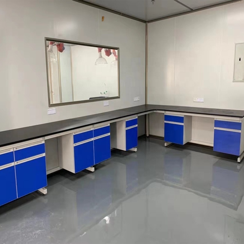 Chemistry laboratory furniture manufacturers corner workbench Lab Operation Bench