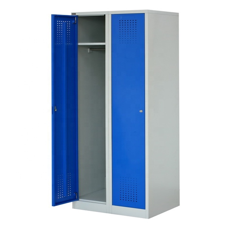 Metal Storage Wardrobe Locker 2 Doors  Gym Used Clothes Storage Lockers