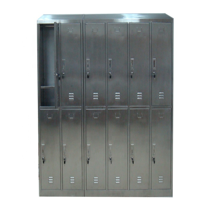 Custom Made Two Tiers Personal Lockers Stainless Steel 304 Worker Locker For Hospital Clean Room