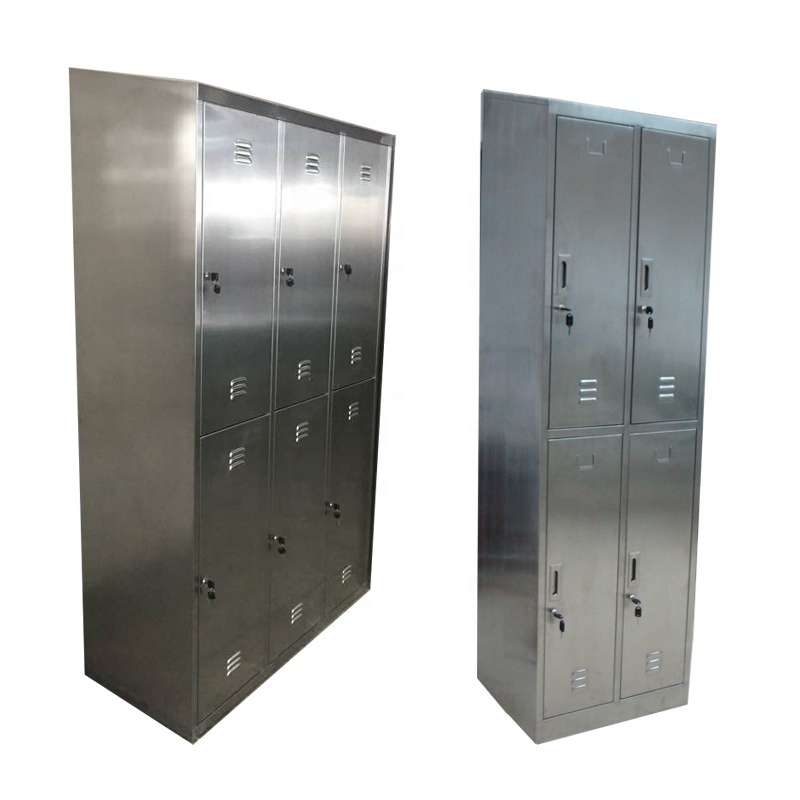 Custom Made Two Tiers Personal Lockers Stainless Steel 304 Worker Locker For Hospital Clean Room