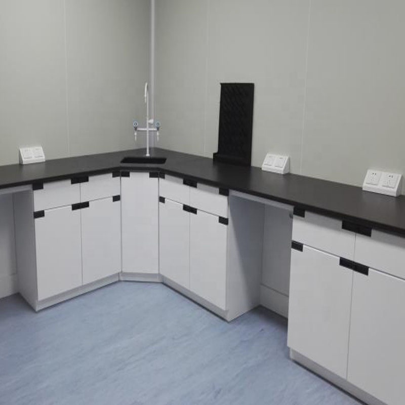 Customized Steel Lab Furniture Wall bench Laboratory With PP Sink Faucet