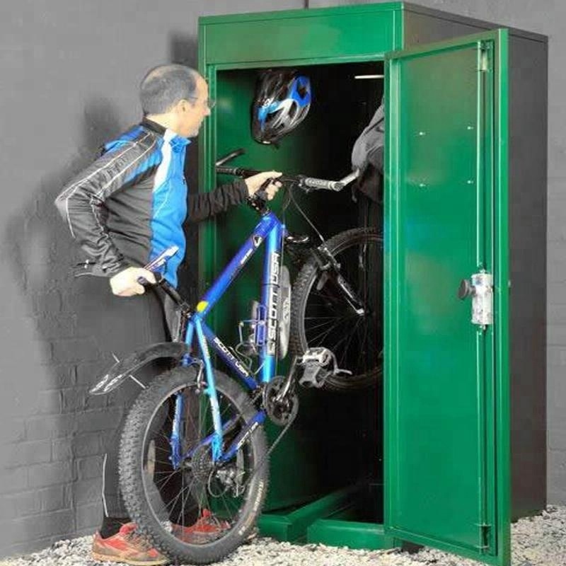 Metal Locker for Bike Garage Furniture Waterproof Bicycle Storage Locker Public Metal Bike Locker