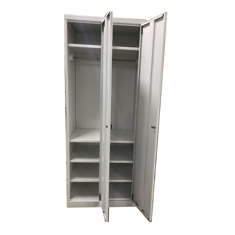 Galvanized Steel Wardrobe Two Door Metal Dormitory Wardrobe