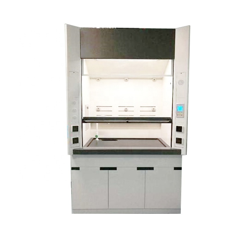 Shenzhen Factory Produce Lab Furnitures Exhaust System Steel Fume Hood Cupboard