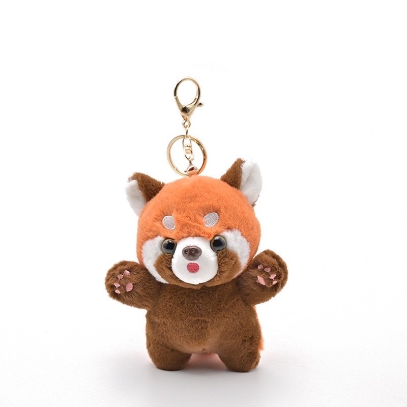 Mini Plush Toy Claw Crane Machine Cartoon Stuffed Animals Toys Bear Customisable Plush Keychain