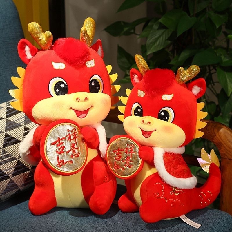 2024 Chinese Spring Festival Dragon Mascot Plush Soft dragon plush toys