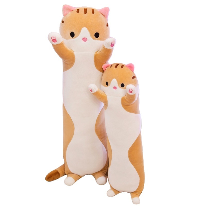 High quality cute plush cat pillow leg pillow long pillow stuffed animal cat plush toy