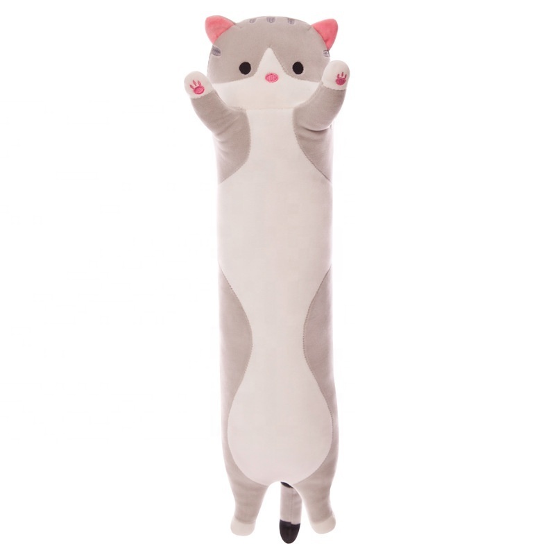 High quality cute plush cat pillow leg pillow long pillow stuffed animal cat plush toy