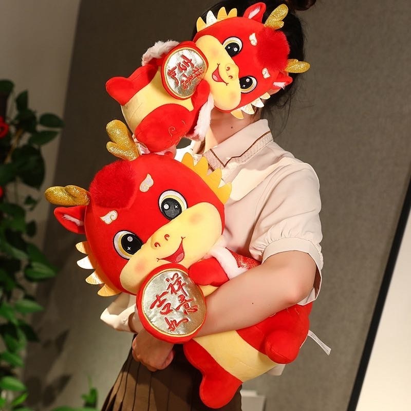 2024 Chinese Spring Festival Dragon Mascot Plush Soft dragon plush toys