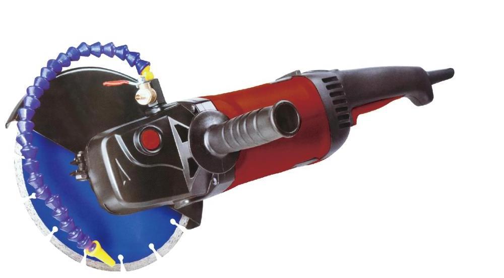 electric or air portable wet angle grinder with saw blade to cut marble/granite/concrete