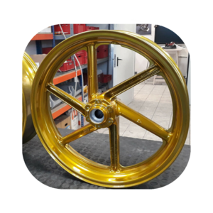 Super Chrome Gold Candy Gold Effect Electrostatic Powder Coating For Motorcycle Wheels