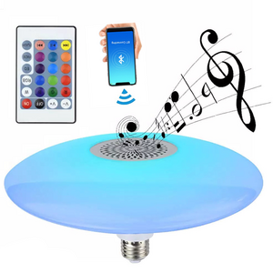 20W Bluetooths Speaker Bulb E27 RGB+White Smart Led Ceiling Light APP  Remote Control For Home